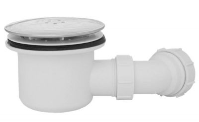 MX CHROME 90mm HI-FLOW SHOWER WASTE/TRAP, WAA